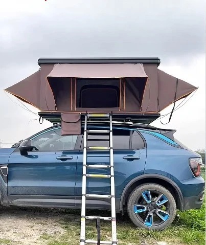 Portable Fully Automatic Foldable Hard Shell Pop-Up SUV Tent Ladder Waterproof Sunroof Roof for Self-Driving Cars Made Aluminum